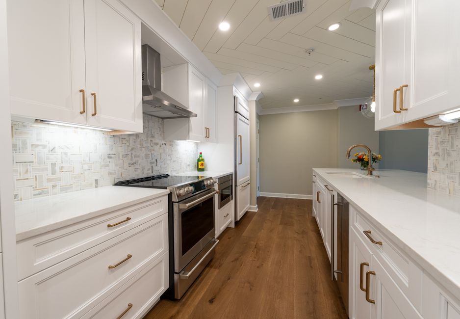 Modern kitchen remodel featuring custom cabinetry